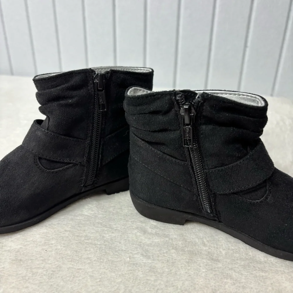 H&M Black Kids Boots with Bow‎ Accent Size 9.5 Toddler